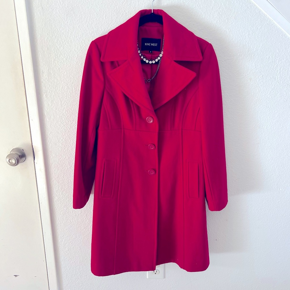 NINE WEST Peacoat Red Jacket Coat